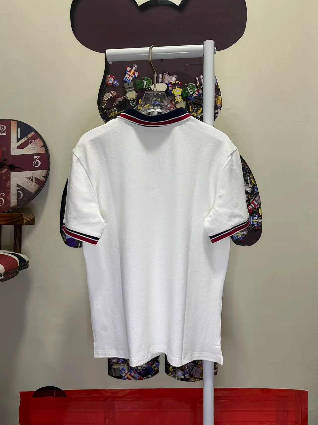 L 25011#P100💰 New Arrival New Arrival polo 280 ， ：Black White Size：S-XXL
